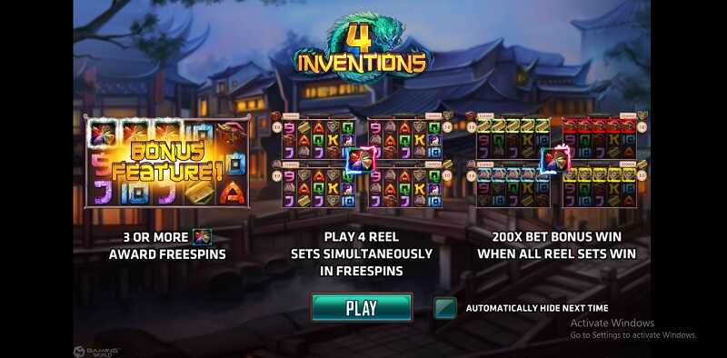 รีวิวเกม 4 inventions slot